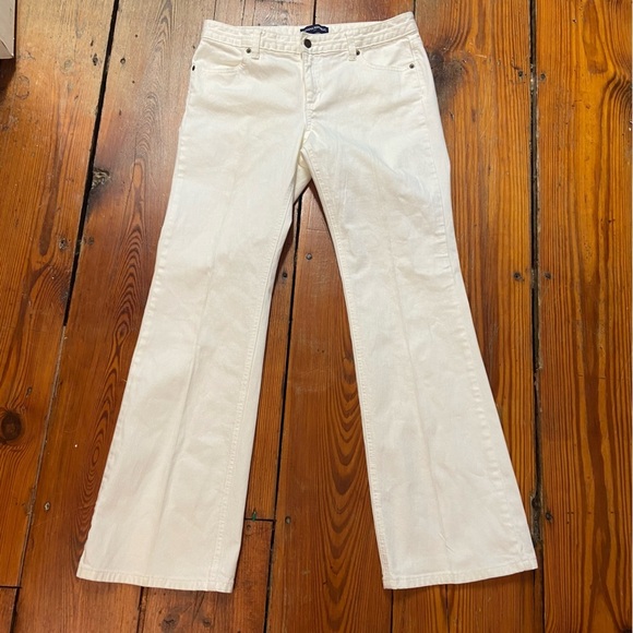 Banana Republic Women's White Stretch Flare Jeans Size 10 Casual Denim Spring - Picture 1 of 6